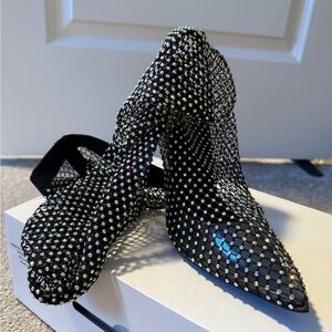 Aldo Fishnet Crystal Boots